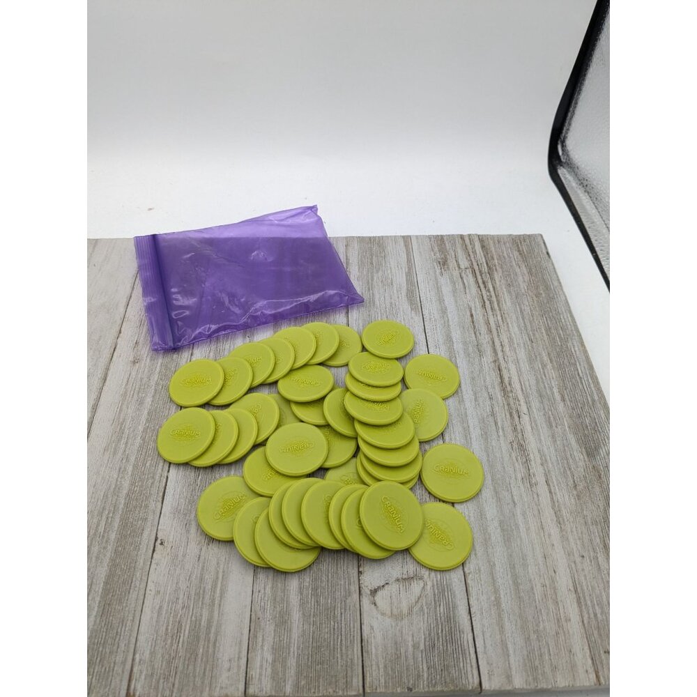 Cranium Pop 5 Board Game Replacement Parts Green Point Counting Tokens
